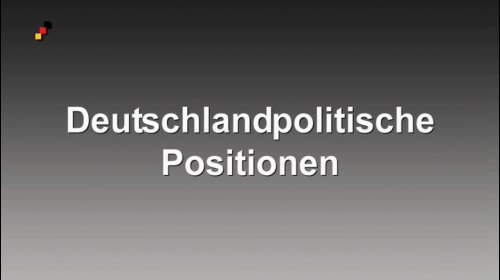 14 Deutschlandpolitische Positionen
